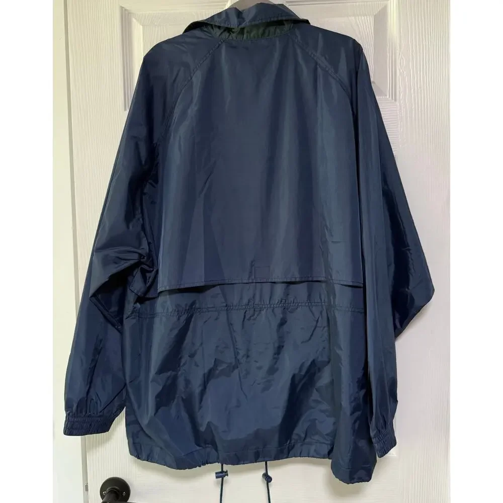 AM Player Men's Blue Navy Zip/ Snap Windbreaker Jacket Size XL